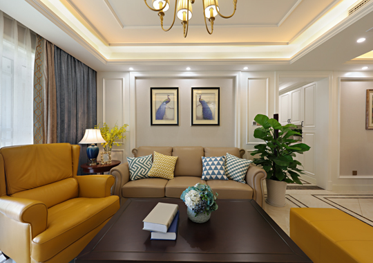 尚城国际二期 四室装修 美式风格 130方户型