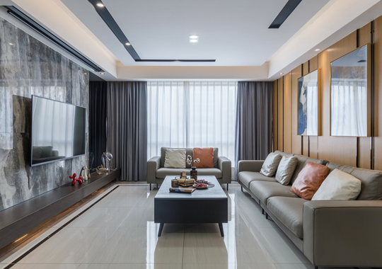 萧山江南国际城 公寓半包装修 现代港式风格 139平