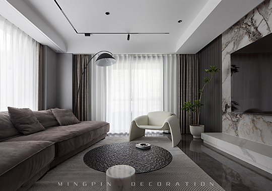 杭州和美家200㎡四居室现代装修案例