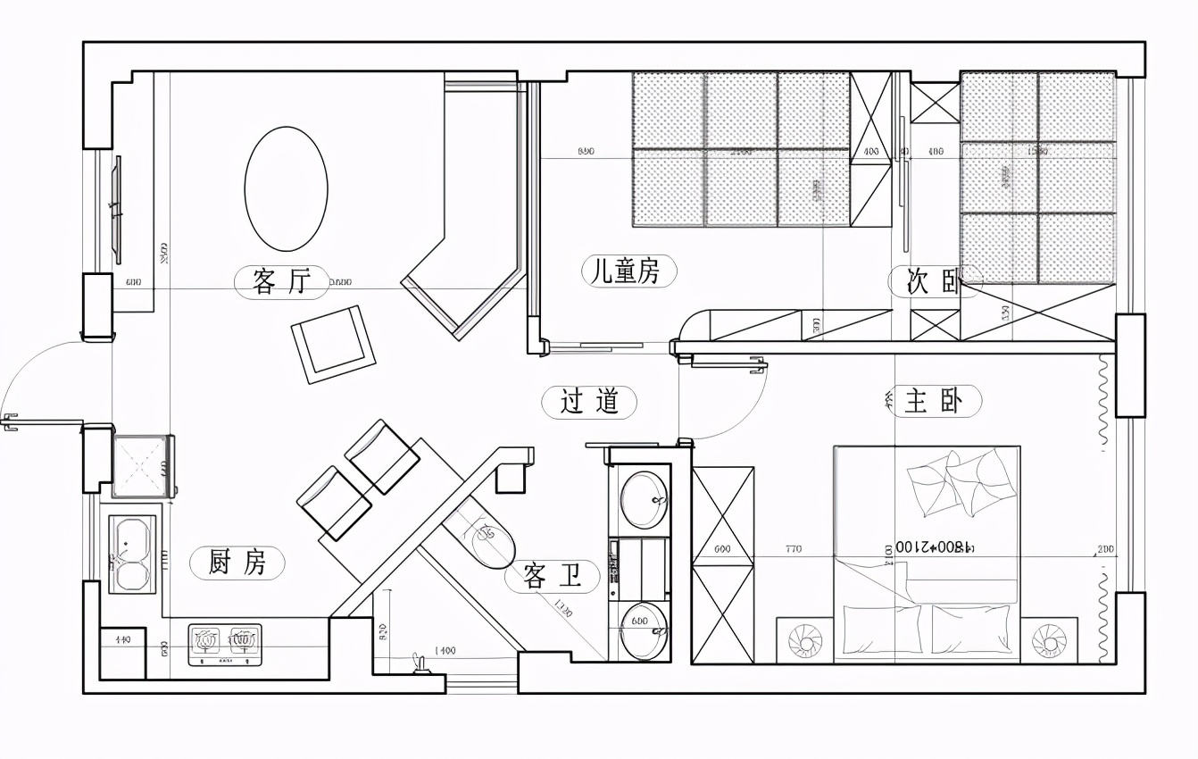 杭州64㎡简约风格装修案列，小户型也可以很精致!