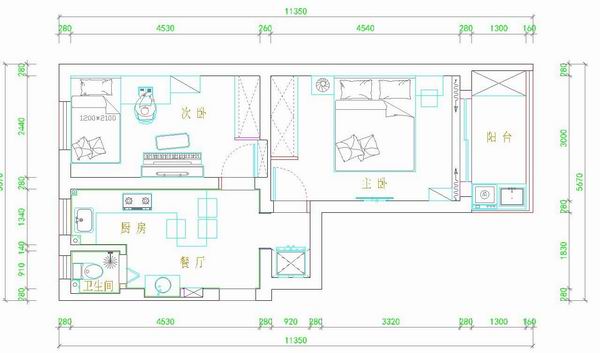 现代北欧风格装修户型图