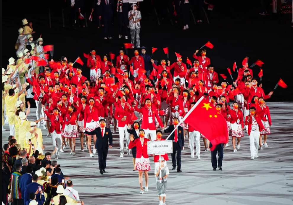 中国奥运代表团入场
