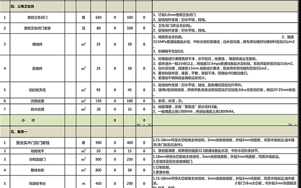 别墅装修报价