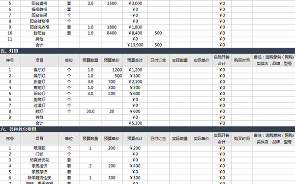 杭州装修报价单