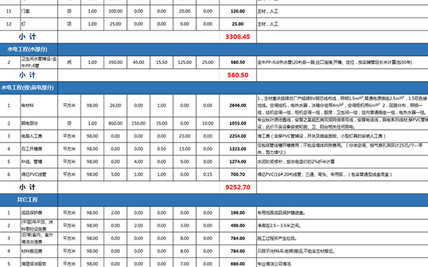 装修报价单