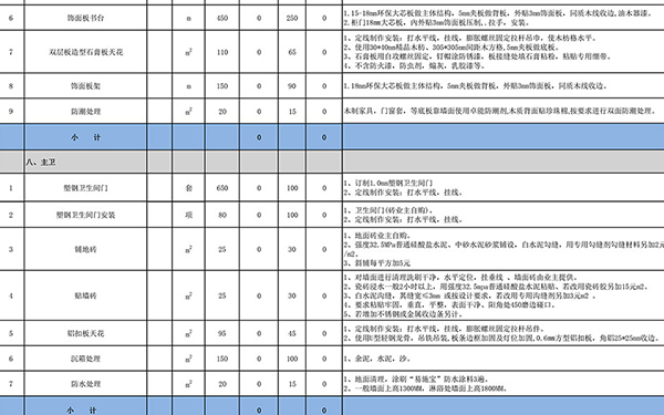 装修报价单