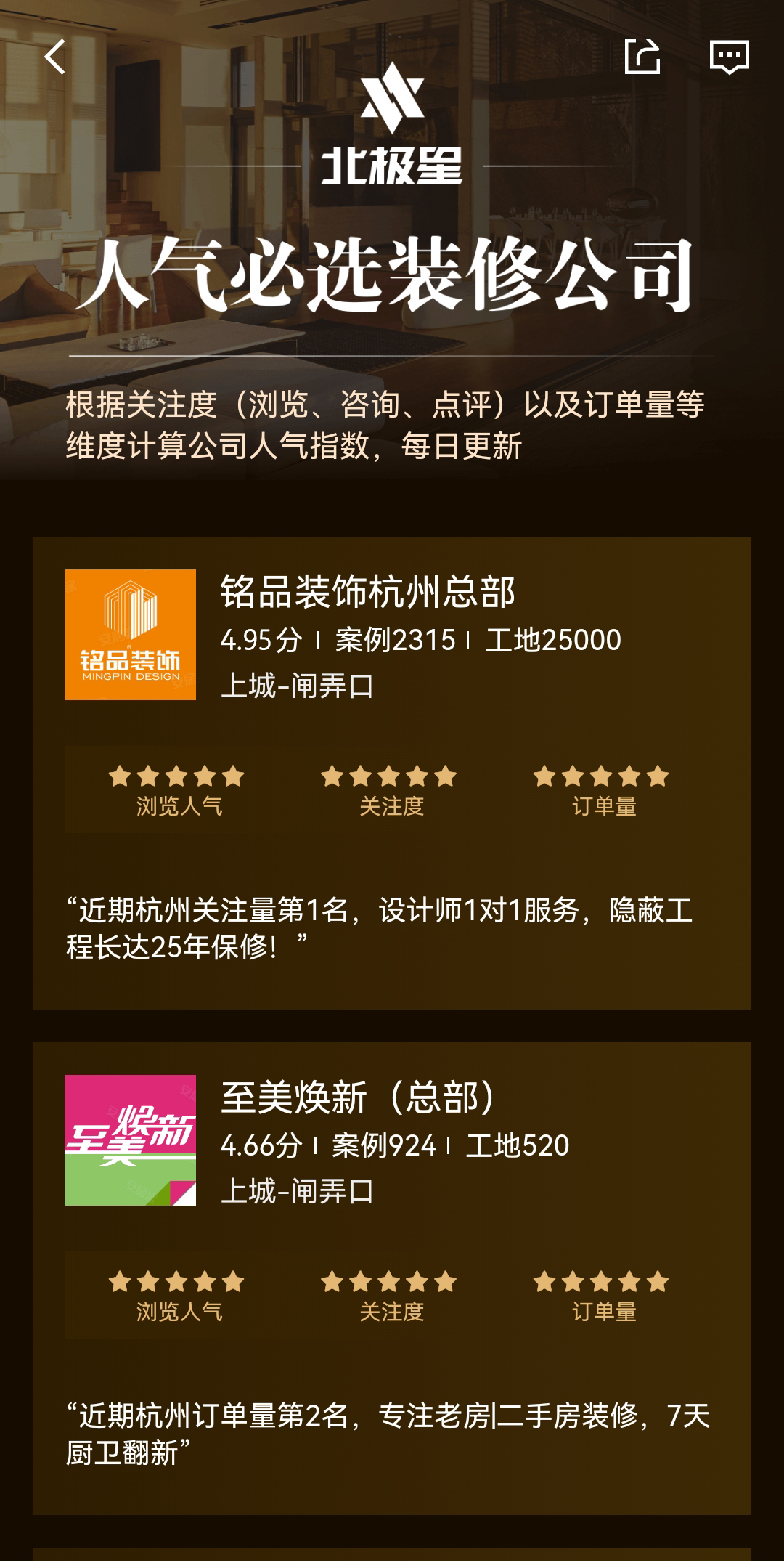 杭州区家装企业第一