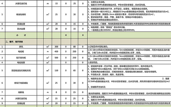 装修报价单