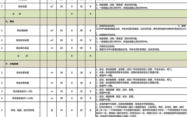 装修报价单