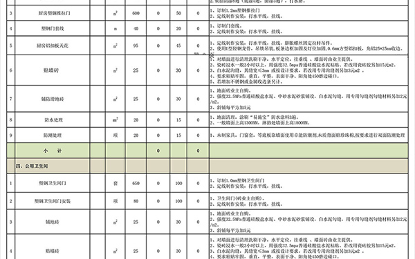 装修报价单