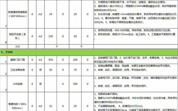 装修报价单