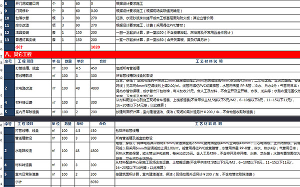 装修报价单