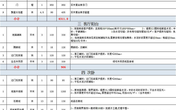 装修报价单